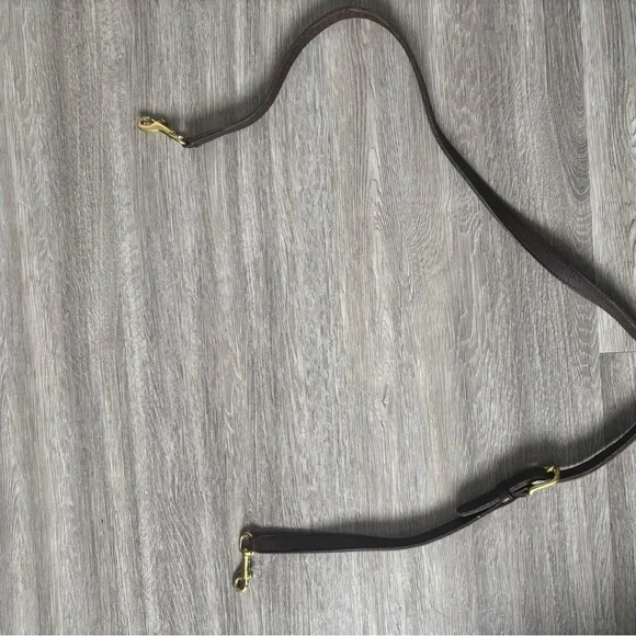 Vintage 1997 Coach 9870 Court Top Handle Leather Bag Dark Brown Crossbody Bag - Picture 10 of 13